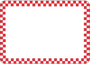 HUBERT Deli Tag with Red Checks Write On Style Vinyl Heat Resistant - 2 7/8 H x 4 1/8 L 12 Per Bag