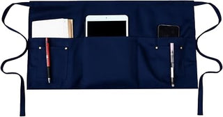 TiwerlfeServer Waist Aprons with 5 Pockets - 11.5 Inch Waterdrop & Oil Resistant Waitress Waiter Half Apron