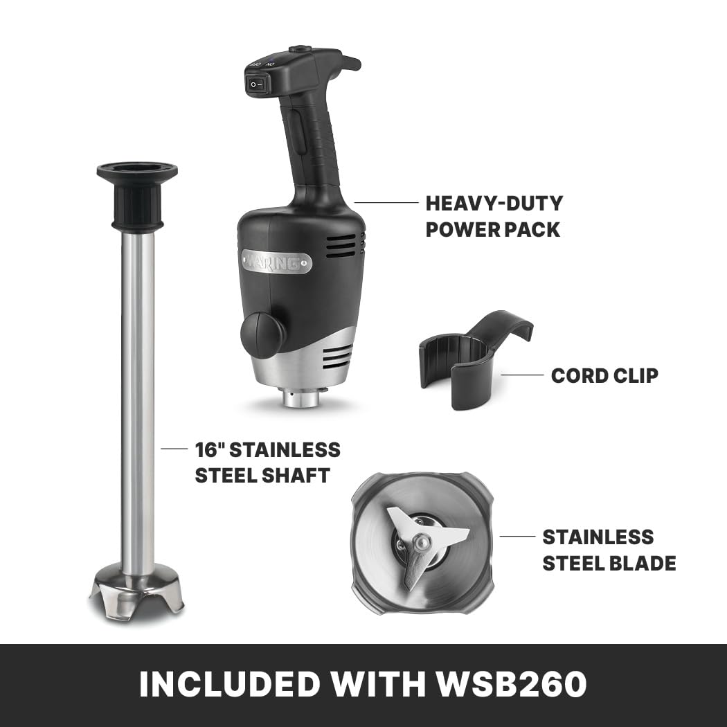 Waring 16" Shaft / Stainless Steel / Immersion Blenders Countertop Blenders