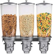 Cal-Mil 3518-3-39 Wall Mount Turn and Serve Dispenser, 2 Cylinders, 19.75" Height, 18.5" Width, 6.75" Length, Platinum