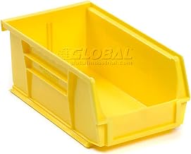 Plastic Storage Bin - Parts Storage Bin - 4-1/8 x 7-3/8 x 3, Yellow - Lot of 24