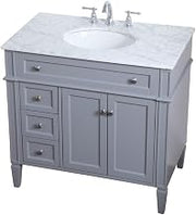 36 Inch Single Bathroom Vanity in Grey, 714671
