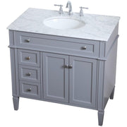 36 Inch Single Bathroom Vanity in Grey by Elegant Decor – 36" - Single, Wood, Gray,grey, Model VF12536GR