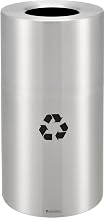 Global Industrial Indoor Round Recycling Can with Open Top, Aluminum