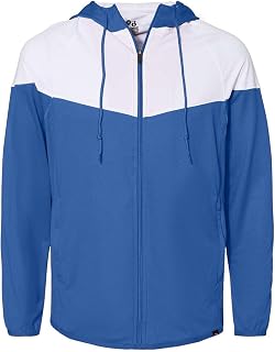 Badger Mens Spirit Outer-Core Jacket, 2XL, Royal-White