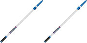 Professional Connect & Clean 3’-6’ Aluminum Telescopic Extension Pole with Locking Cone & Quick-Flip Clamp by UNGER – 3 - 6 Foot (Pack of 2), Plastic, Plata, Model 972920