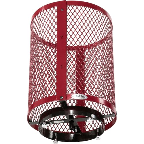 Global Industrial Red / Industrial / 36.0 gallons Trash, Recycling & Compost