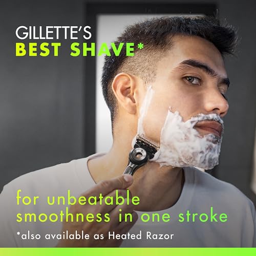 Gillette 1 Count (Pack of 1) / Silver and Black / 1 Razor, 1 Wall Hook, 2 Refills Cartridge Razors