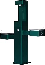 Global Industrial Outdoor Bottle Filling Station with Bi-Level Drinking