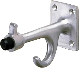 BOBRICK 212 Aluminum Clothes Hook with Bumper, Matte Finish, 3-3/4" Length