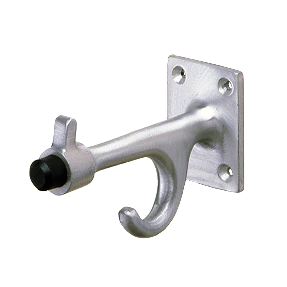 Aluminum Clothes Hook with Bumper by Bobrick – 3-3/4" w/ Bumper, Aluminum, Silver