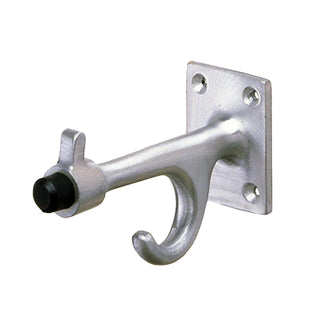 Aluminum Clothes Hook with Bumper by Bobrick – 3-3/4" w/ Bumper, Aluminum, Silver