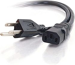 C2G Power Cord, Universal Power Cord, 16 AWG, Black, 6 Feet (1.82 Meters), Cables to Go 25545