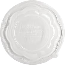 World Centric SBL-CS-32 Compostable Ingeo Salad Bowl Lids, Dome, Clear, for 24-48 oz. Bowls (Pack of 600)