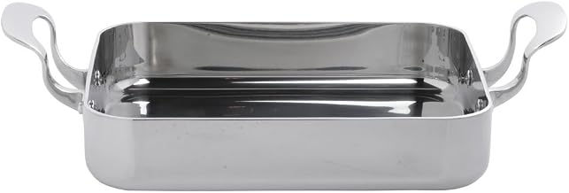 HUBERT Roasting Pan Stainless Steel Pan - 11 1/2" L x 9 1/2" W x 2 3/8" H