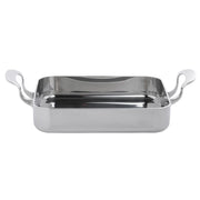 Roasting Pan Stainless Steel Pan - 11 1/2" L x 9 1/2" W x 2 3/8" H by HUBERT – Stainless Steel, Silver, Model 33597