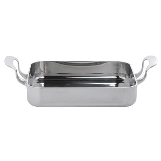 Roasting Pan Stainless Steel Pan - 11 1/2" L x 9 1/2" W x 2 3/8" H by HUBERT – Stainless Steel, Silver, Model 33597