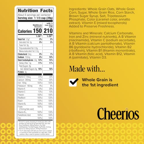 Cheerios Multi Grain / 9 Ounce (Pack of 1) / 1 Cold Cereal