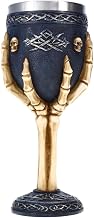 Treasure Cove Skull and Bones Goblet P714876 Skeleton Hand Goblet Gothic Decor Halloween Decorations for Indoors D and D Wine Chalice