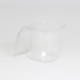 Inline Plastics Safe-T-Fresh Tamper Evident Plastic Container with Hinged Lid, 32 oz, 4.75" x 5" x 5", Clear | 240/Case