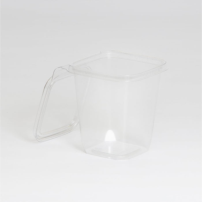 Inline Plastics Safe-T-Fresh Tamper Evident Plastic Container with Hinged Lid, 32 oz, 4.75" x 5" x 5", Clear | 240/Case