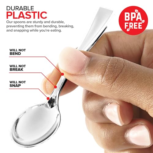 Stock Your Home Mini Spoon / Silver / 1 Dessert Spoons