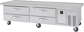 Beverage-Air 89" Stainless Steel 4-Drawer Worktop Cook Stand