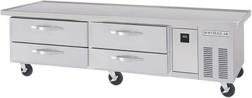 Beverage-Air 89" Stainless Steel 4-Drawer Worktop Cook Stand