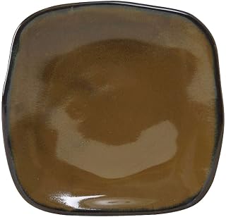 Tuxton China GAJ-500 Plate, 7-1/4", Square, Microwave and Dishwasher Safe, Oven Proof, Fully Vitrified, Ceramic, TuxTrendz, Artisan, Mojave, Pack of 12