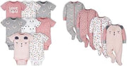 Gerber 8-pack Short Sleeve Onesies and 4-Pack Sleep 'N Play Clothing Bundle