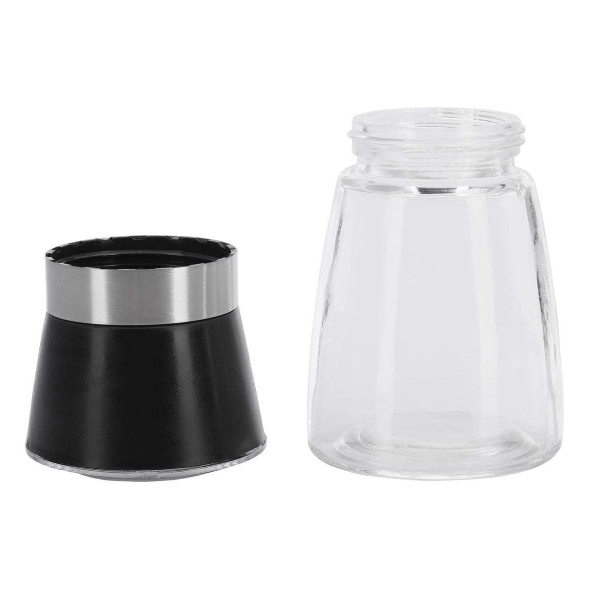 Spice Mill Display with Ceramic Grinder Glass/Ceramic/Plastic Transparent/Black/Silver by Westmark – 6 Stück, 190 milliliters, Glass, stainless steel, ABS, PE, PP, PS, ceramic