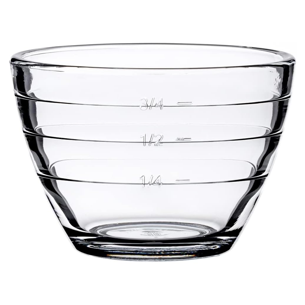 Glass 6 Piece 2 Cup 4-IN-1 PREP BOWLS by Anchor Hocking – 2 Cup, 6-Piece Set (3 Bowls and 3 Lids), 16.0 fluid_ounces, Glass, Clear, Pack of 3