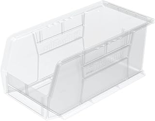 Akro-Mils 30230 AkroBins Plastic Storage Bins, 11"x5"x5", Clear, 12-Pack