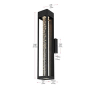 Amaris LED Outdoor Wall Sconce Black by Lighting Design – Aluminium, Iron, and Glass, Black