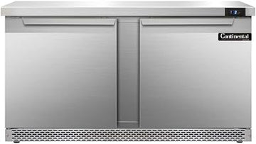 Continental Refrigerator SWF60-FB Two Section Work Top Freezer 60"W, Front Breathing