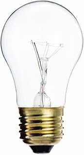 Satco S3948 130V Medium Base 15-Watt A15 Household Lamp, Clear