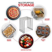 Stock Your Home Black / 11 inches (H) x 9.25 inches (W) x 7.2 inches (D) / Minimalist Pot Lid Holders
