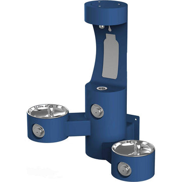 Outdoor Lk4409 Wall Mount Bi-Level Fountain & Bottle Filler Blue by Elkay – Stainless Steel, Blue, Model LK4409BFBLU