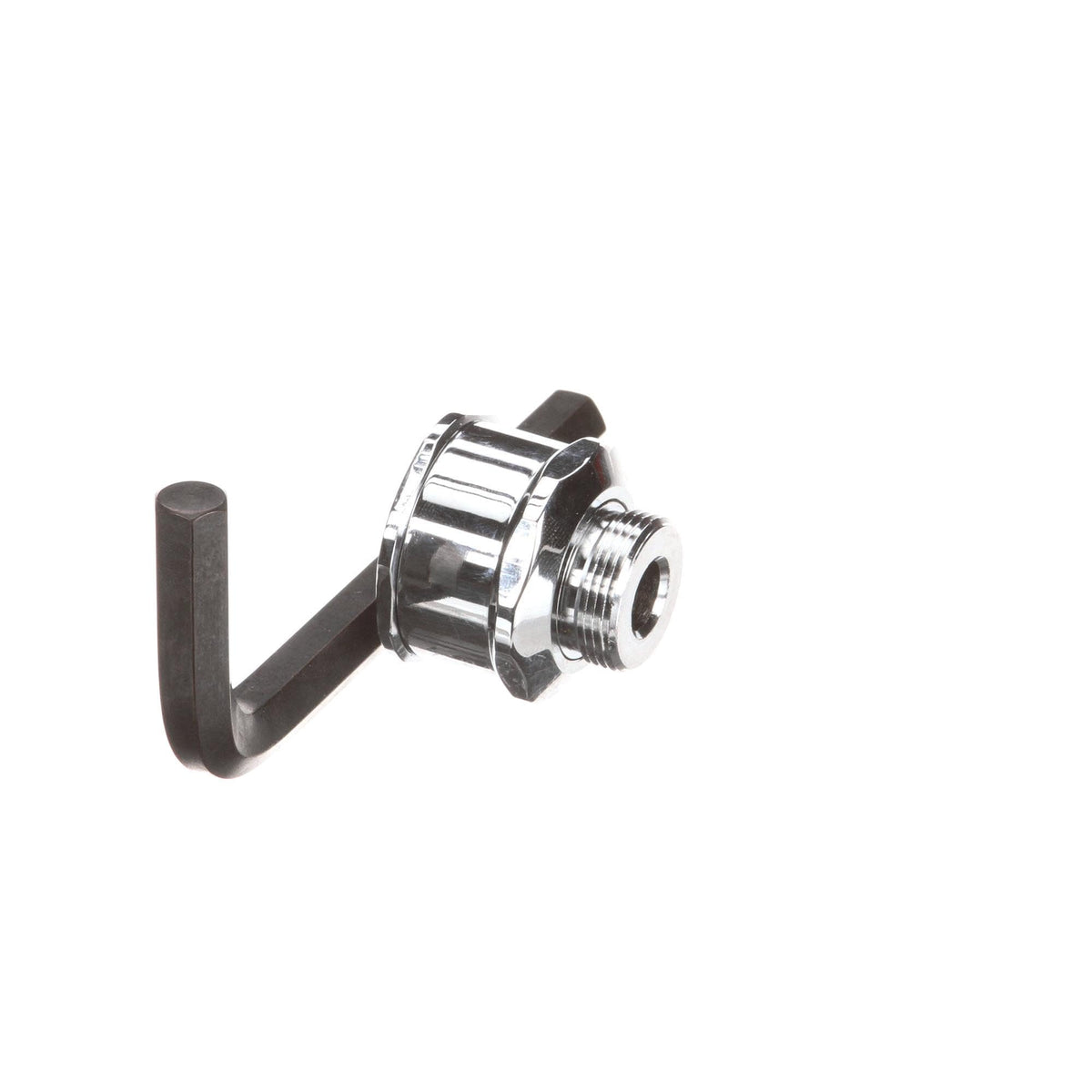 Swivel pre-Rinse Hose Connector by Krowne – 4"L x 4"W x 6"H, Brass, Silver, Model 21-547L