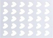 Silikomart Chablon Heart Set of 2 Silicone Stencil Mats for Forming Heart-Shaped Chocolate Garnishes 31mm x 31mm