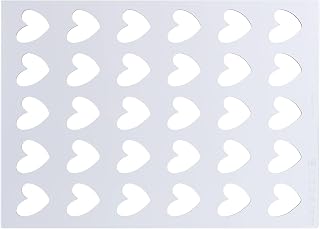 Silikomart Chablon Heart Set of 2 Silicone Stencil Mats for Forming Heart-Shaped Chocolate Garnishes 31mm x 31mm