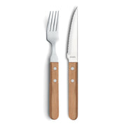 Amefa Steak Fork x12 / Wood / Fchette steak x12 Dinner Forks