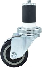 BK Resources 3" Polyurethane 1-1/2" Expanding Stem Swivel Caster for Work Tables with Top Lock Brake, NSF, 300lb Capacity Per Wheel