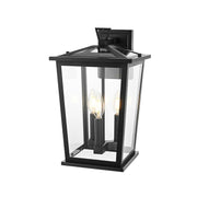 Cayman Three Light Outdoor Wall Sconce Black by Lighting Design – Iron, Black, Model OD332W16BK