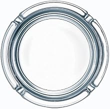 Cardinal International Arcoroc Round Stackable Glass Ashtray, 4-1/4" Dia 1-3/8" H, Clear | 24/Case