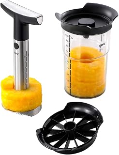 GEFU 13550 Pineapple Slicer, Silver & Black