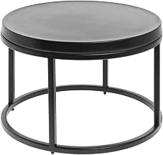 HUBERT Black Display Riser with Black Top - 11 1/5" Dia x 7 1/8" H