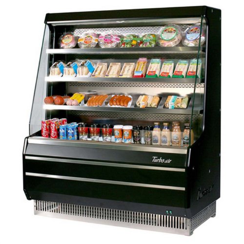 TOM40M 39 Medium Display Merchandiser with Efficient Refrigeration System Attractive Glass Sides Anti-Rust Coating Back-Guard and Fluorescent Lighting: White by Turbo Air – Model
