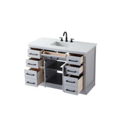 Alden Bathroom Vanity Grey by Lighting Design – Wood, Grey, Model 5608633