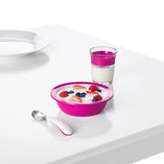 Training Fork & Spoon Set- Pink by OXO Tot – 2 Piece Set, Stainless Steel, Pink, Model 6124100T1UK
